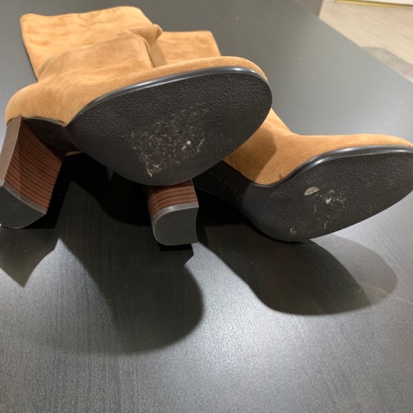 .NEW Sam Edelman Victoria Tall Suede Boot Golden Caramel Brown 0871 - Picture 3 of 8